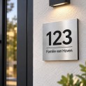 Bord met Tekst Laten Maken 20x20 cm – Geborsteld Zilver Bord met Tekst Laten Maken 20x20 cm – Geborsteld Zilver