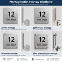 Aluminium Dibond Bord met Eigen Tekst – Geborsteld Zilver 12,5 x 12,5 cm Aluminium Dibond Bord met Eigen Tekst – Geborsteld Zilver 12,5 x 12,5 cm